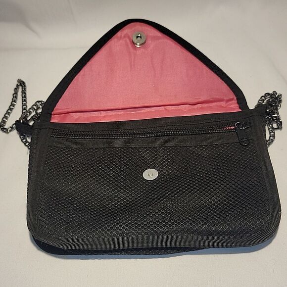 Charming Black Crossbody Bag with Heart Accent - Picture 3 of 5